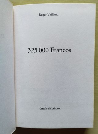 325.000 Francos - Roger Vailland