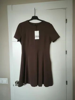 Vestido Zara Marrón, Talla L