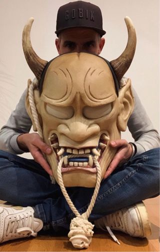 Máscara Oni Japonesa Artesanal