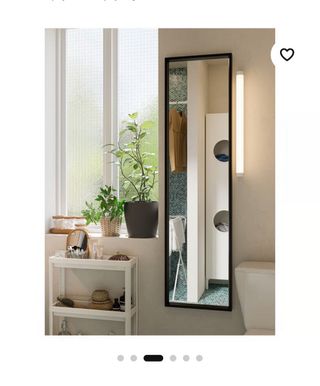 Espejo Rectangular Negro Ikea