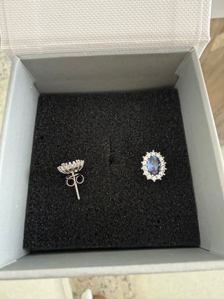 Pendientes Lotus Circonita y Plata