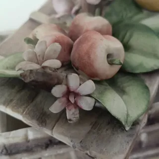 Caja joyero porcelana frutas y flores
