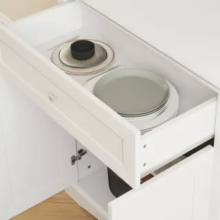 Alacena Cocina Blanca con Cajón y Estantes