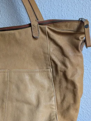 Bolso Hakei Piel Beige