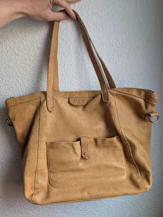 Bolso Hakei Piel Beige