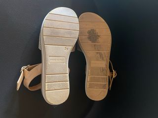 Sandalias Repo Beige y Dorado
