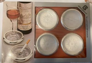 Set 4 Sottobicchieri/Posacenere Silverplated Petru