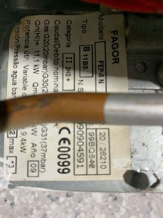 Calentador Fagor LEER DESCRIPCION