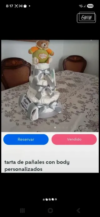 Tarta de pañales