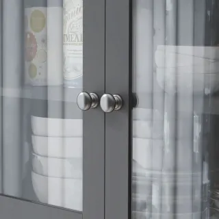 Alacena Cocina Auxiliar Madera y Cristal