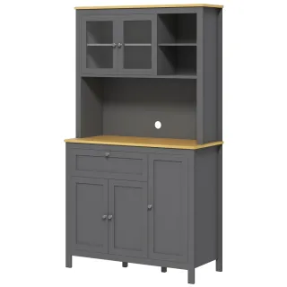Alacena Cocina Auxiliar Madera y Cristal