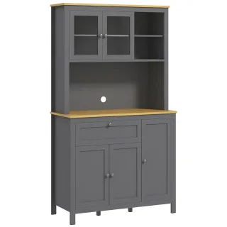 Alacena Cocina Auxiliar Madera y Cristal