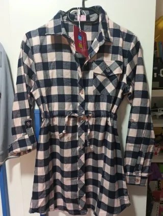Camisa de cuadros para niña