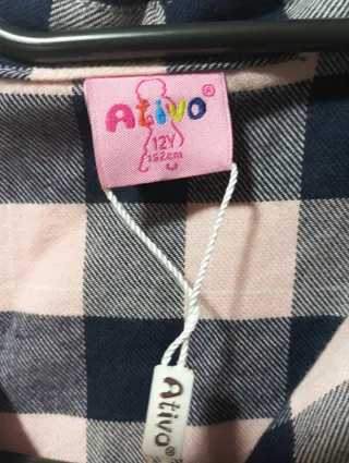 Camisa de cuadros para niña