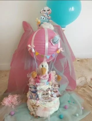Tarta de pañales para bebé