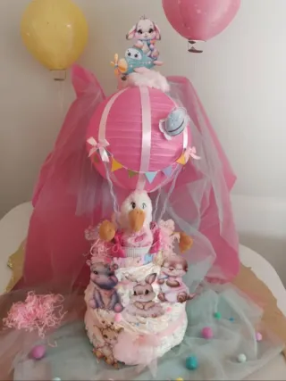 Tarta de pañales para bebé