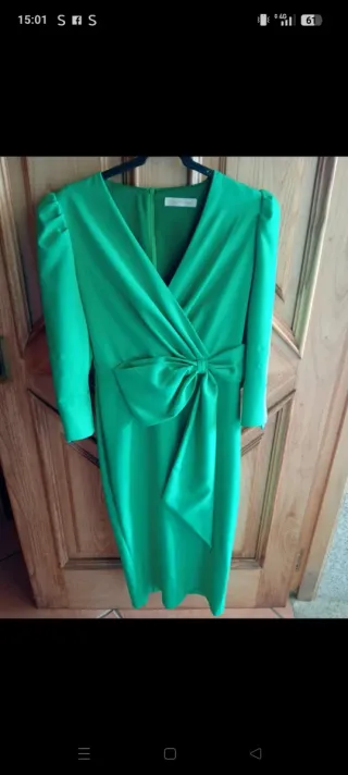 Vestido verde fiesta mujer