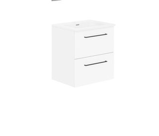 Mueble de baño blanco en su embalaje original