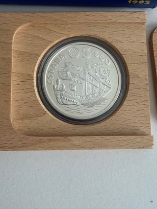 Moneda Plata 5 ECU La Marina Española 1995