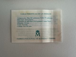 Moneda Plata 5 ECU La Marina Española 1995