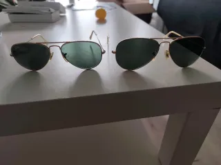 Gafas Ray-Ban Aviator Doradas Verdes