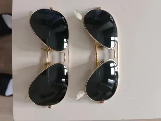 Gafas Ray-Ban Aviator Doradas Verdes