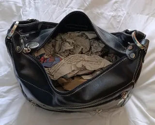 Bolso de mano negro mujer