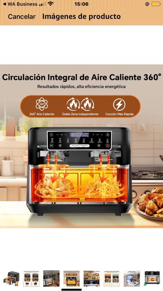 Freidora de Aire 12L Doble Cesta