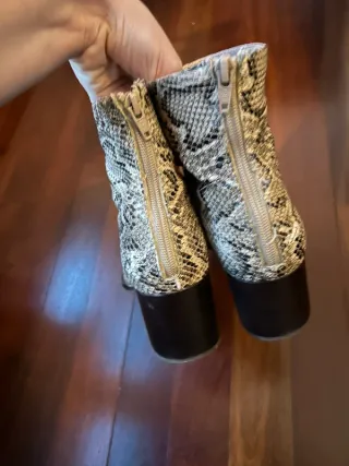 Botines Mango Animal Print Talla 38