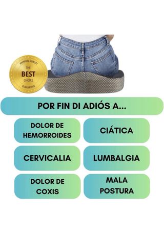 Cojín Ortopédico Viscoelástico Negro/Gris