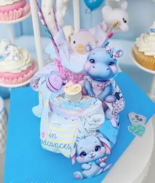 Tarta de pañales temática