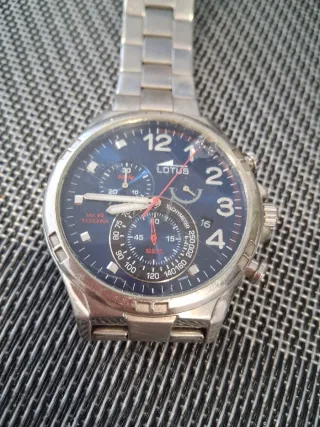 Reloj Lotus Cronógrafo Azul y Plateado