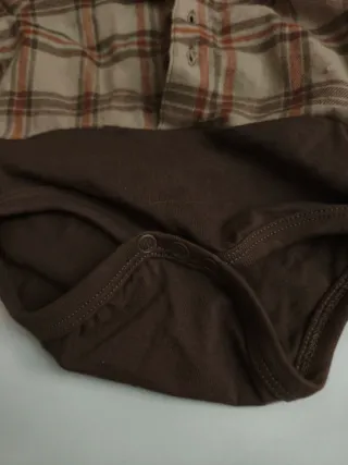 Body de bebé a cuadros talla 0