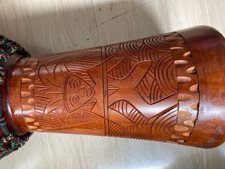 Djembe Tambor Africano Madera Tallada