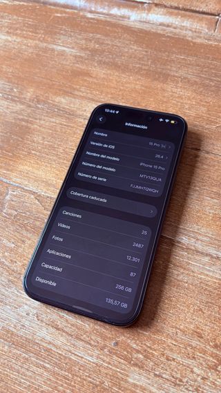 iPhone 15 Pro 256GB Negro Impecable