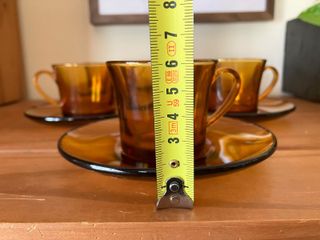 5 Tazas y Platitos de café Duralex Ámbar