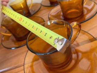 5 Tazas y Platitos de café Duralex Ámbar