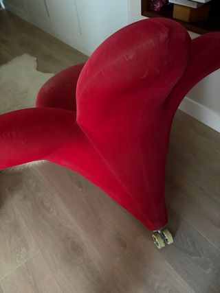 Butaca flor roja