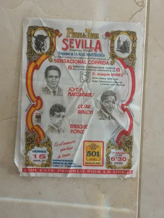 Carteles de Toros en Sevilla Feria Abril 1985