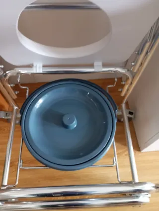 Silla Inodoro Ducha Aluminio con Ruedas
