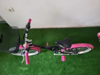 Bicicleta Infantil BTWIN Negra y Rosa