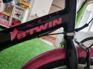 Bicicleta Infantil BTWIN Negra y Rosa