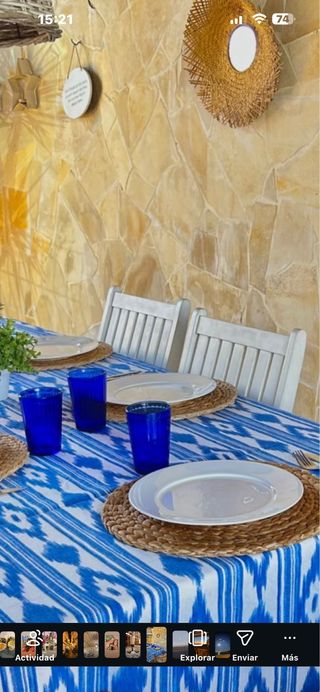 5 Sillas de Madera Acacia Pintadas