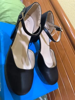 Zapatos de plataforma negros T.39