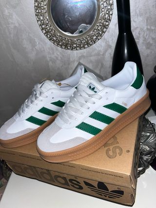 Adidas Samba XLG Blancas y Verdes