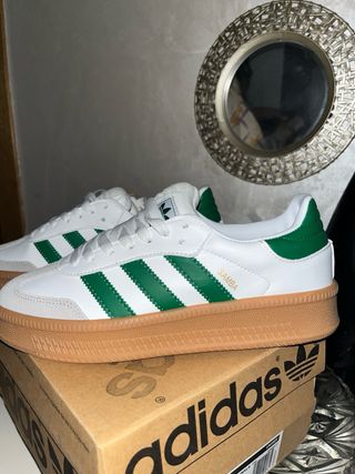 Adidas Samba XLG Blancas y Verdes