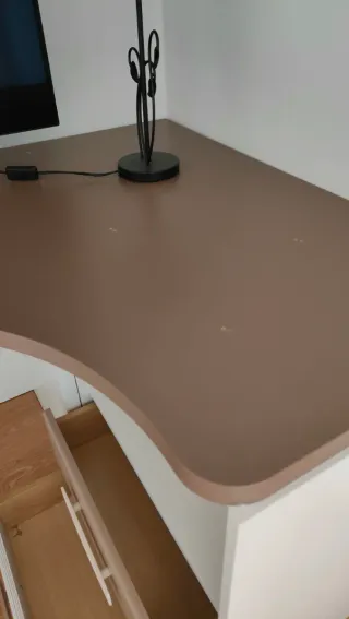 Mesa escritorio esquinero blanco