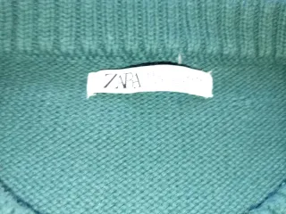 Maglione Zara Girocollo Verde Taglia L