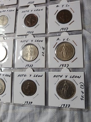 Monedas Guerra Civil Asturias y León 1937
