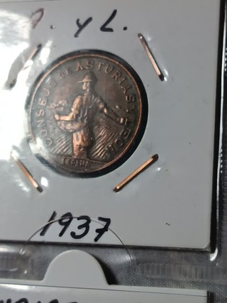 Monedas Guerra Civil Asturias y León 1937